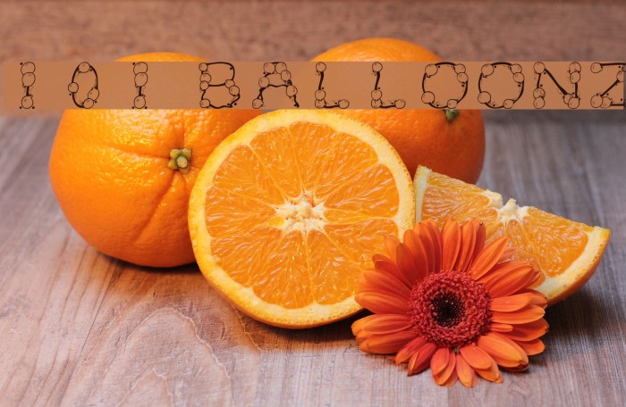 101! BalloonZ Font examples