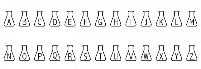 101! Beaker Font Litere mici