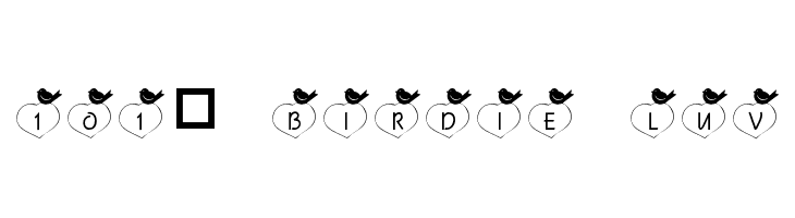 101! Birdie LuV फ़ॉन्ट