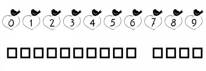 101! Birdie LuV Font OTHER CHARS