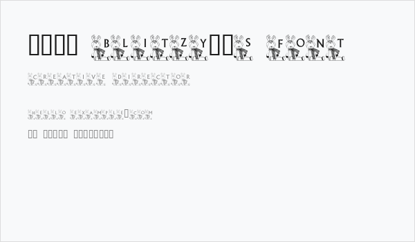 101! Blitzy's Font Business Card