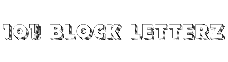 101! Block LetterZ Font