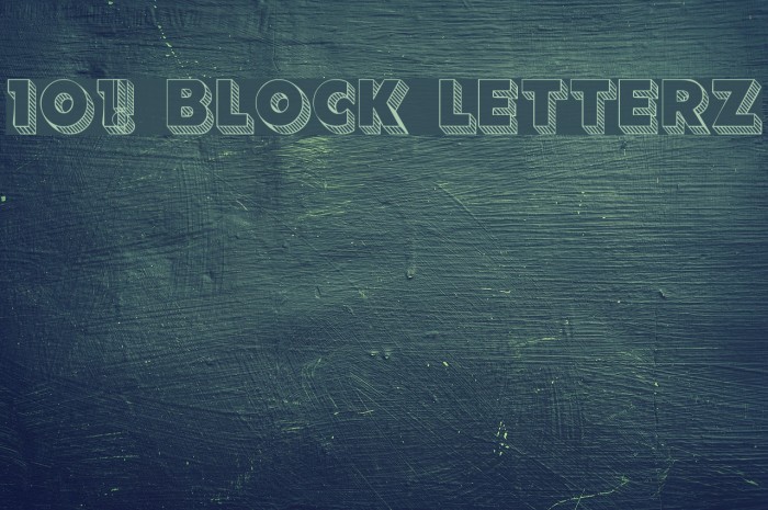 101! Block LetterZ Polices examples