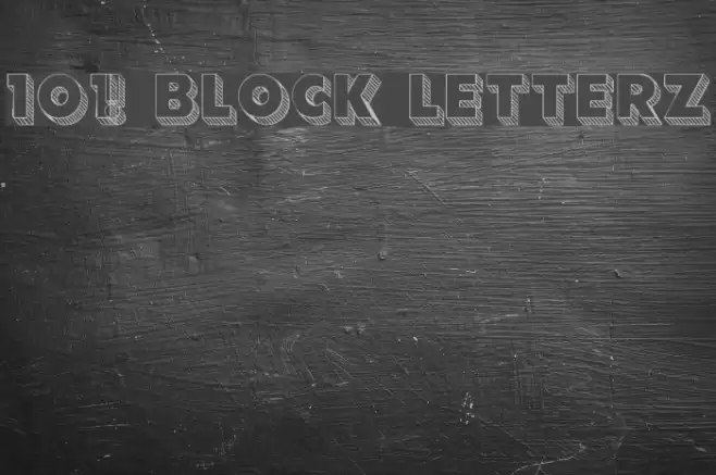 101! Block LetterZ Font examples