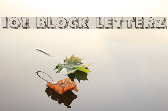 101! Block LetterZ Polices examples
