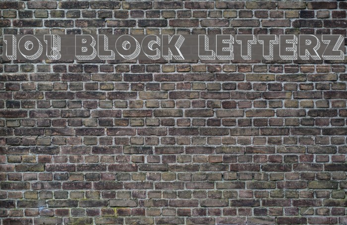 101! Block LetterZ Polices examples