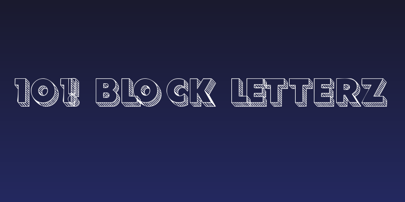 101! Block LetterZ Social Header