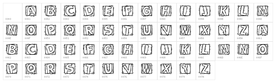 101! BoXY 'Bet Character Map