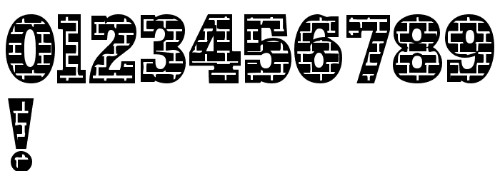 101! Brick Layer Font OTHER CHARS