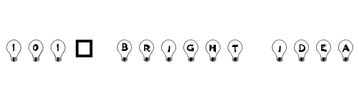 101! Bright Idea Font