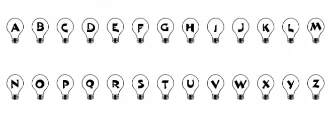 101! Bright Idea फ़ॉन्ट अपरकेस