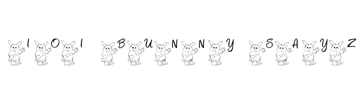 101! Bunny SayZ...  नि: शुल्क फ़ॉन्ट्स डाउनलोड