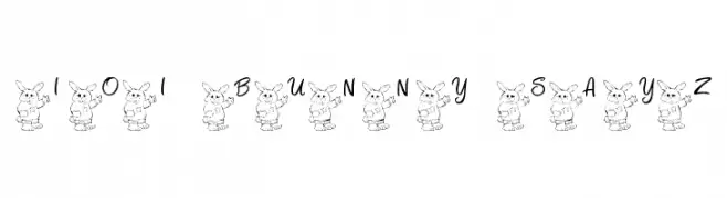101! Bunny SayZ...  font caratteri gratis