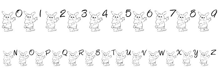 101! Bunny SayZ... Font OTHER CHARS