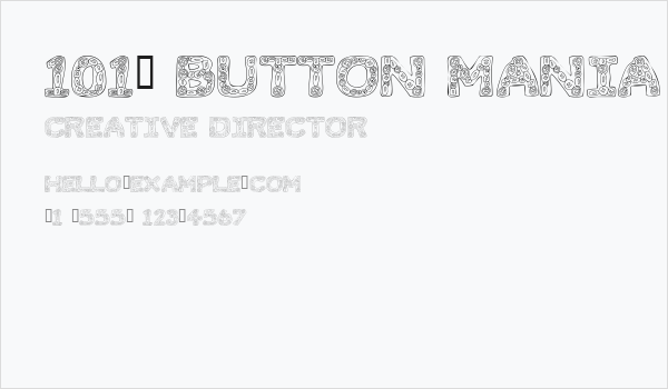 101! Button Mania Business Card