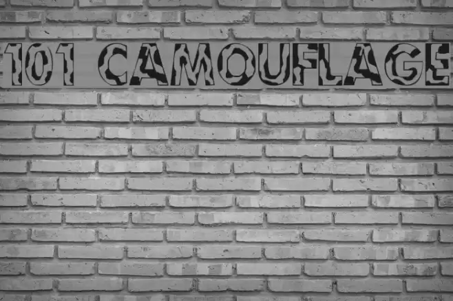 101! Camouflage Font examples