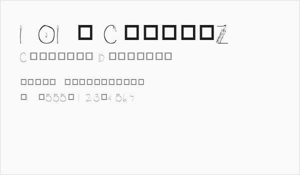 101! CandleZ Business Card