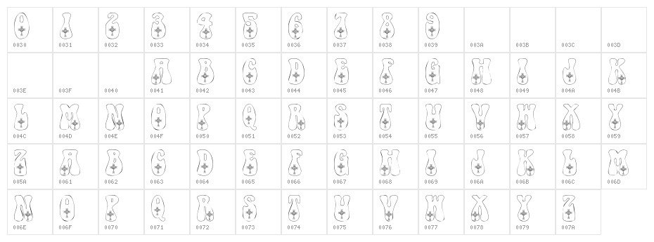 101! Celtic Knot Deco Character Map