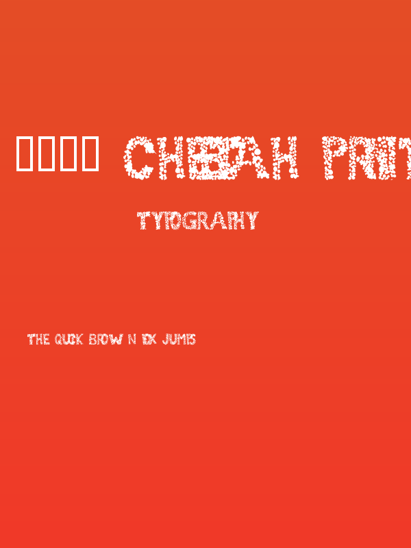 101! Cheetah Print Poster