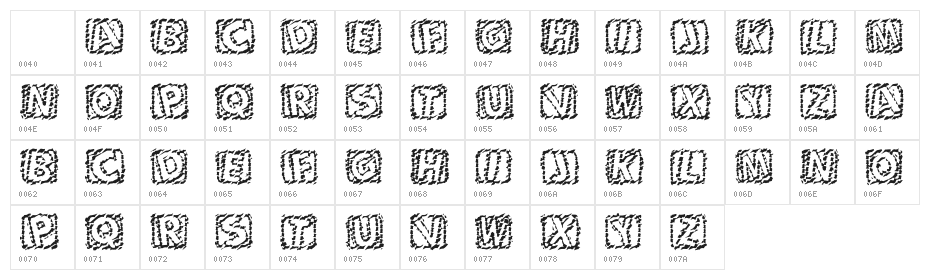 101! Chiseled 'Bet Character Map