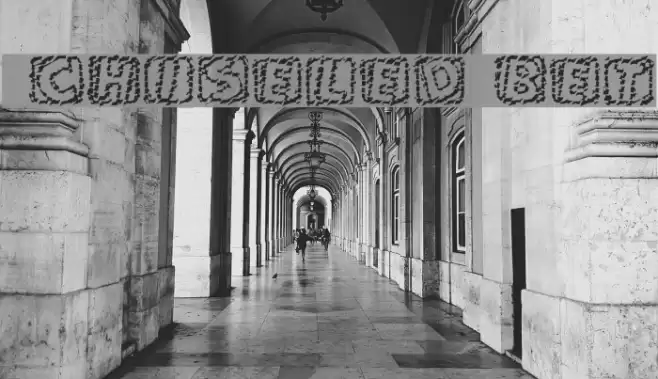 101! Chiseled 'Bet Font examples