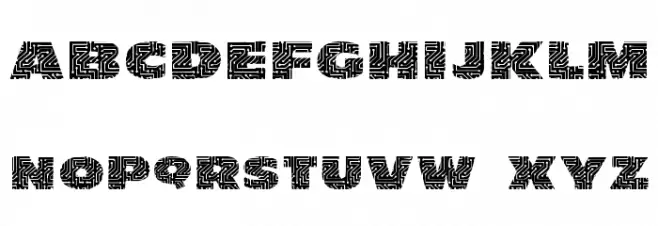 101! Circuit Board Schriftart Groß