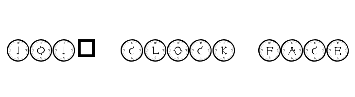 101! Clock Face Шрифта