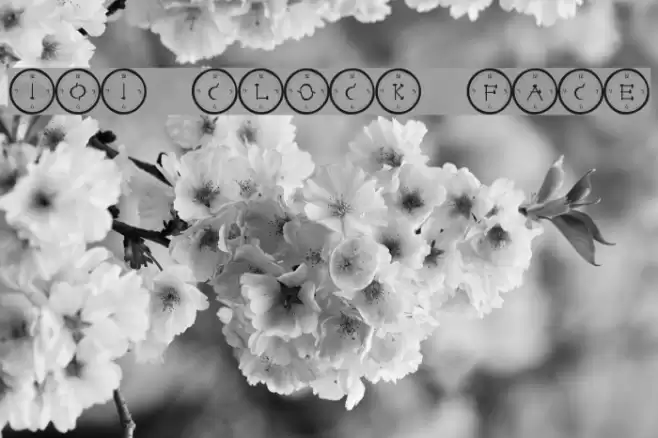 101! Clock Face Font examples