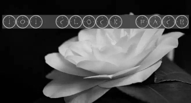 101! Clock Face Font examples