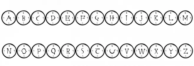 101! Clock Face Polices MINUSCULES