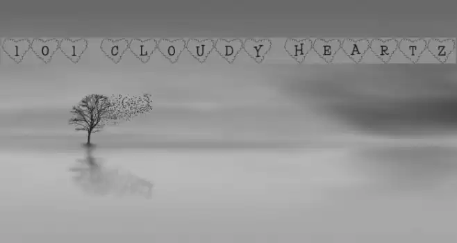 101! Cloudy HeartZ Font examples