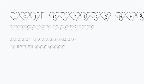 101! Cloudy HeartZ Business Card