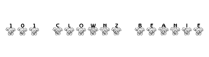 101! ClownZ Beanie Font