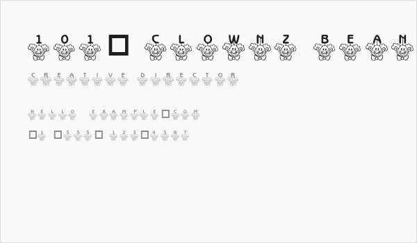 101! ClownZ Beanie Business Card