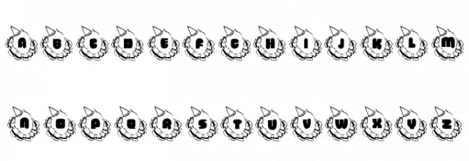 101! Clownin' Around フォント 大文字