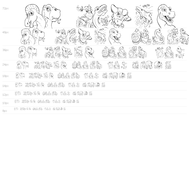 101! Color Fill  DinoZ Waterfall