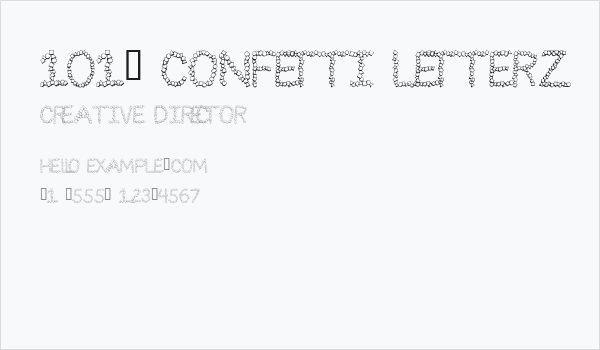 101! Confetti LetterZ Business Card