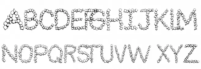 101! Confetti LetterZ फ़ॉन्ट लोअरकेस