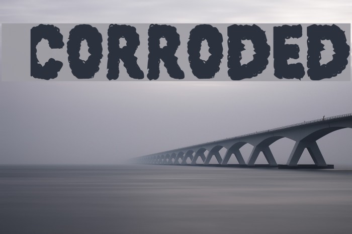 101! Corroded Font examples