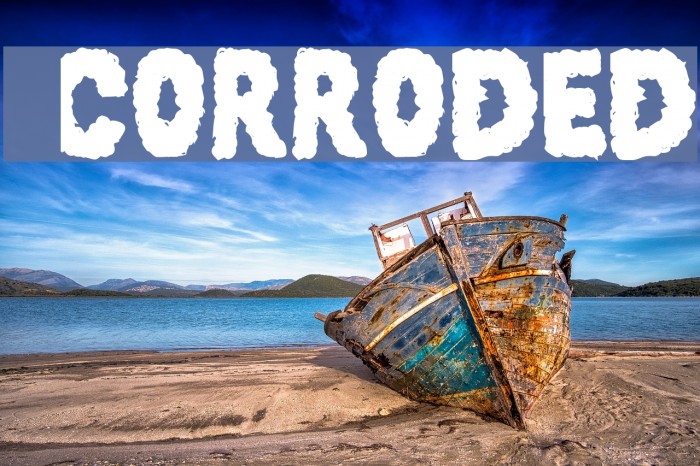 101! Corroded Font examples