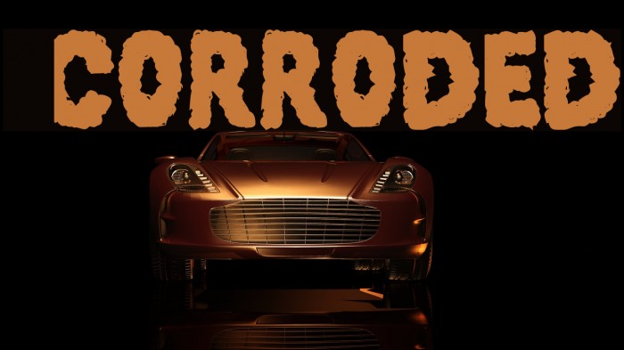 101! Corroded Font examples