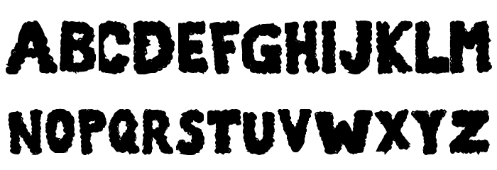 101! Corroded Font LOWERCASE