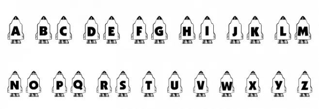 101! Countdown ta Blast Off! फ़ॉन्ट अपरकेस