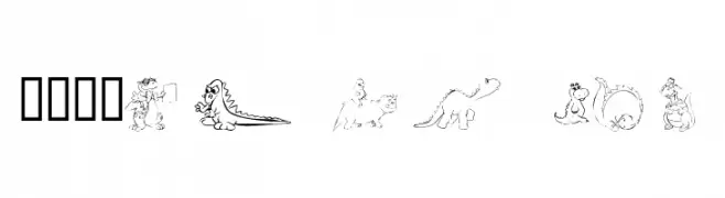 101! Cute DinoZ  Frei Schriftart Herunterladen