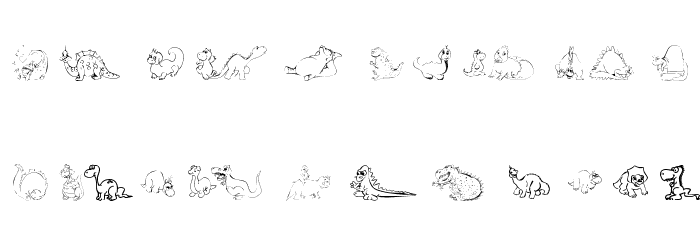 101! Cute DinoZ Font LOWERCASE