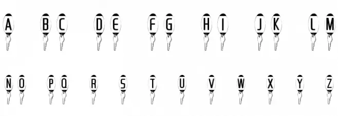 101! Dad's KeyZ 字体 大写
