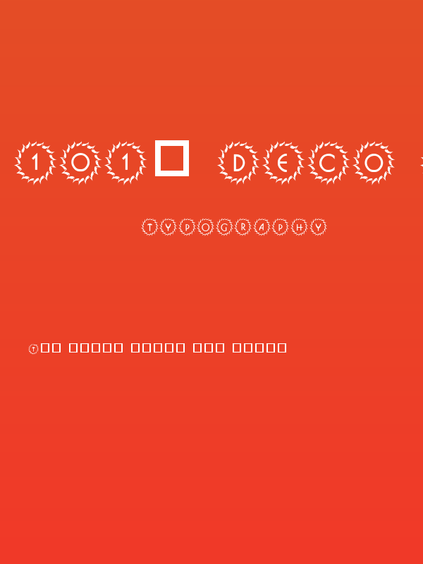 101! Deco Type 1 Poster