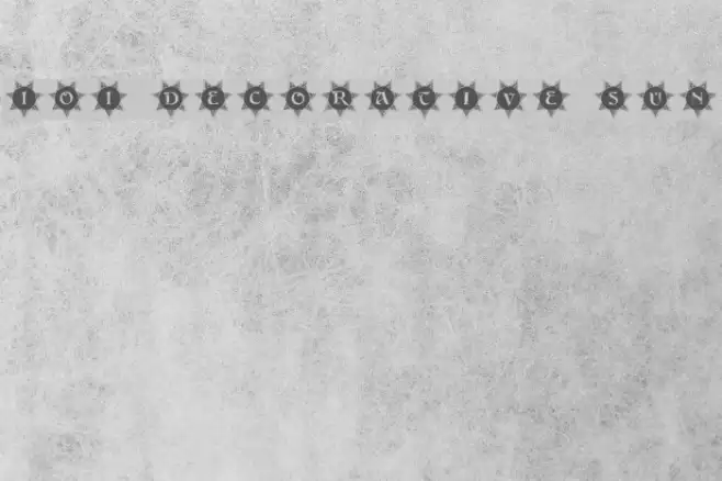 101! Decorative Sun Font examples