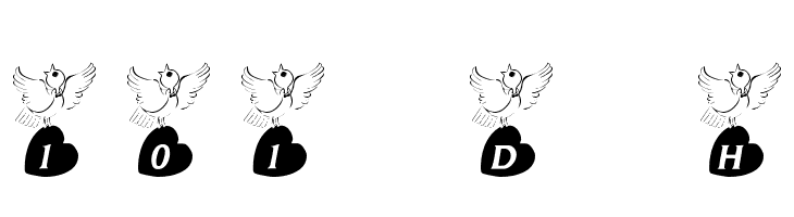 101! Doves Heart  font caratteri gratis