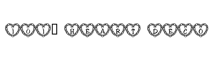 101! Heart Deco Font